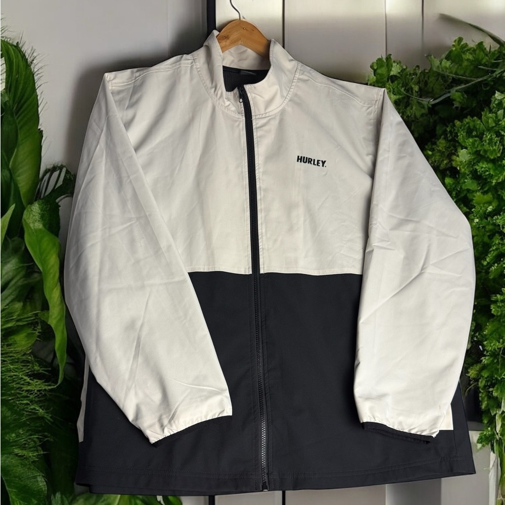 Hurley Daybreak Windbreaker Jacket Zipper closure mock Neck collar SZ XXL Pre-LV